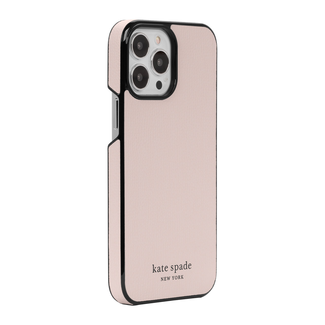 Kate Spade New York iPhone 13 Pro Max Wrap, Pale Vellum/Black Bumper/Black Logo