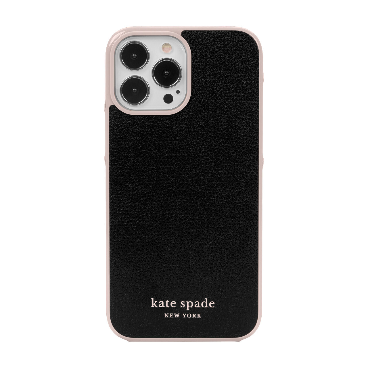 Kate Spade New York iPhone 13 Pro Max Wrap, Black/Pale Vellum Bumper/Pale Vellum