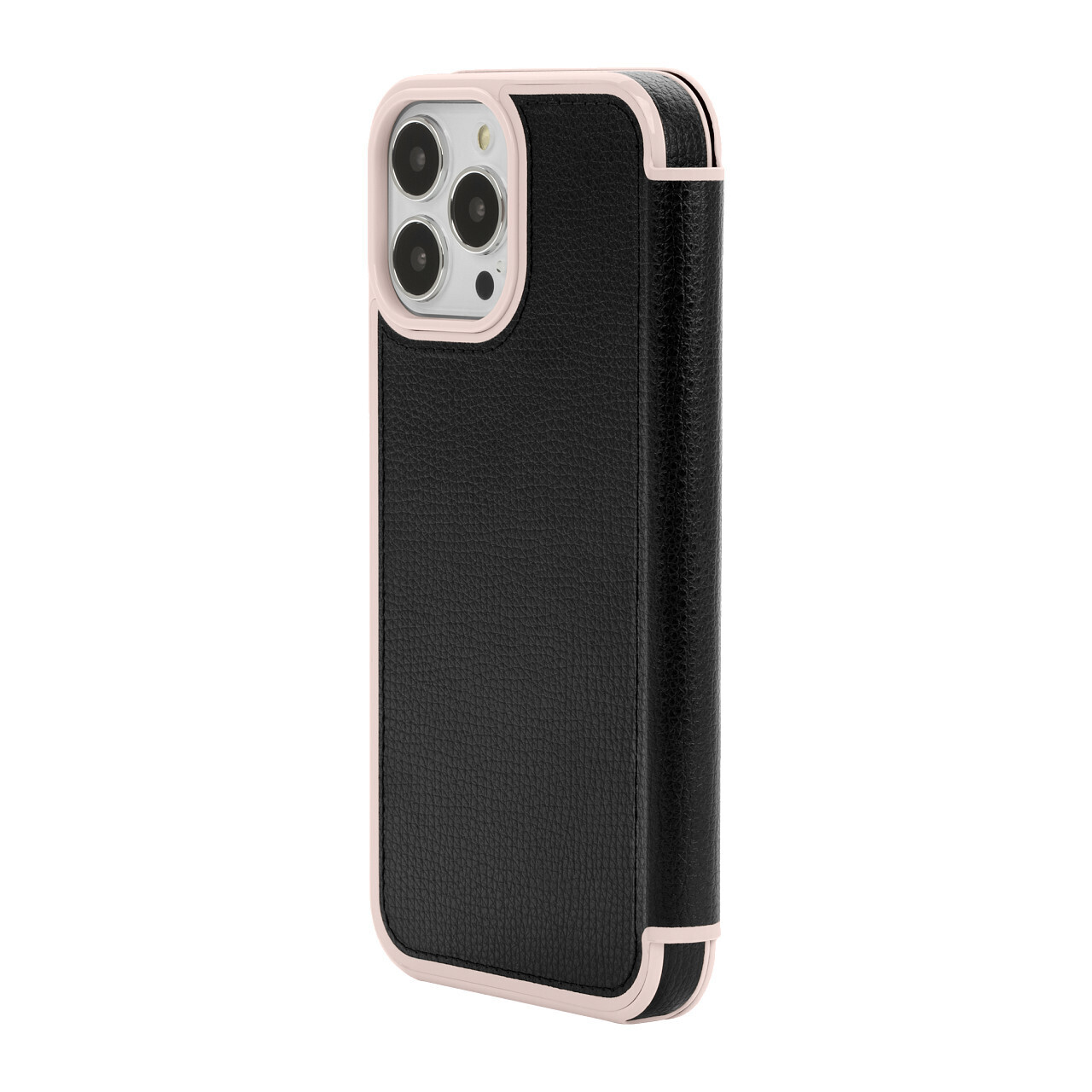 Kate Spade New York iPhone 13 Pro Max Folio, Black/Pale Vellum Border/Pale Vellu