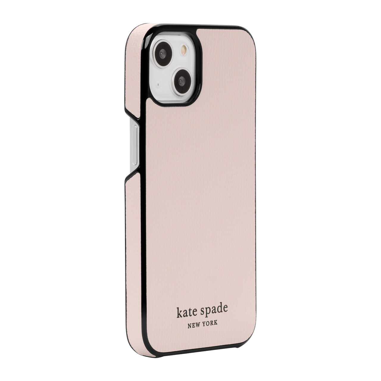 Kate Spade New York iPhone 13 Wrap, Pale Vellum/Black Bumper/Black Logo