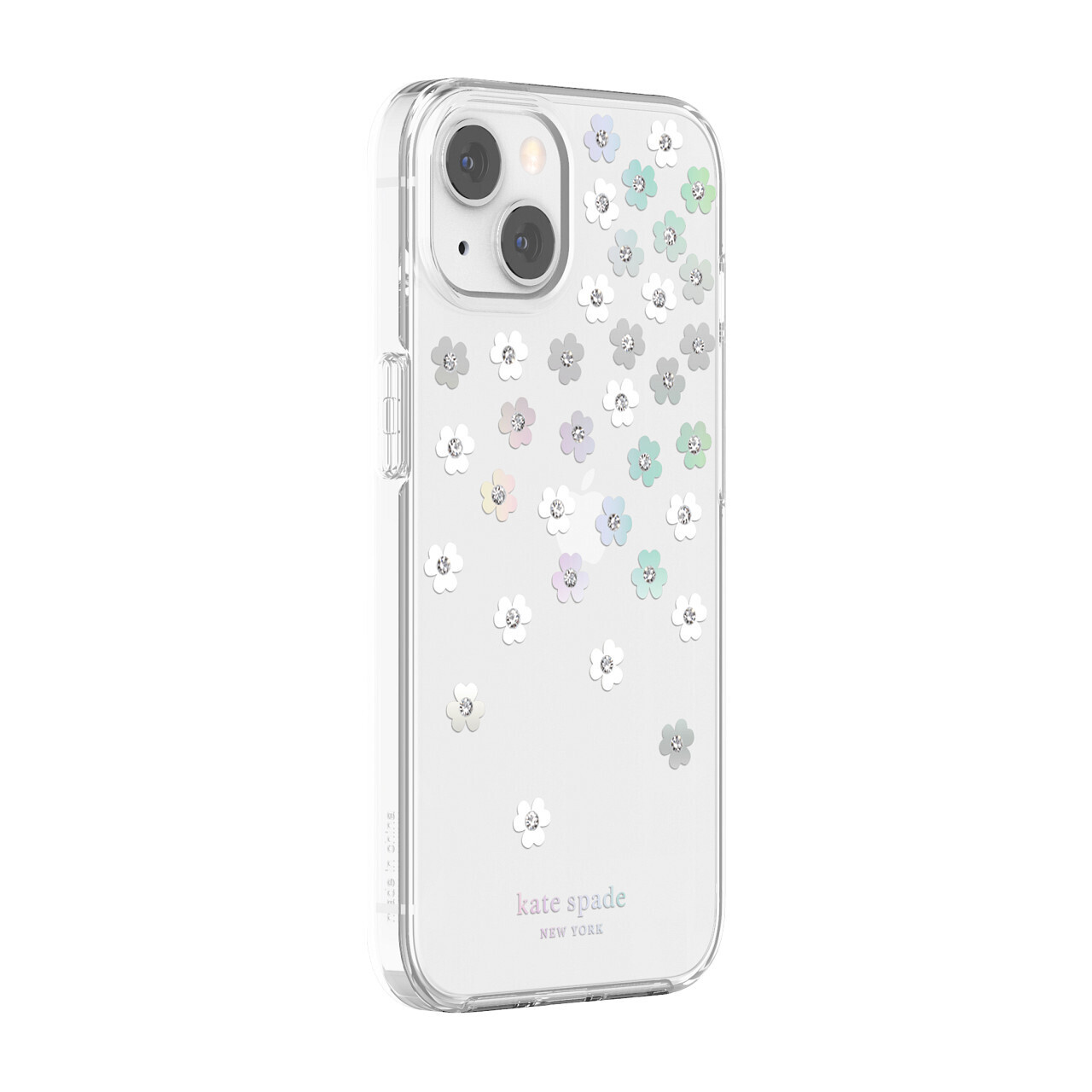 Kate Spade New York iPhone 13 Protective Hardshell, Scattered Flowers/Iridescent