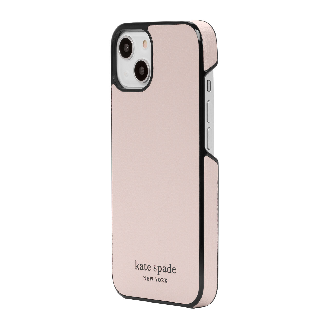 Kate Spade New York iPhone 13 Wrap, Pale Vellum/Black Bumper/Black Logo