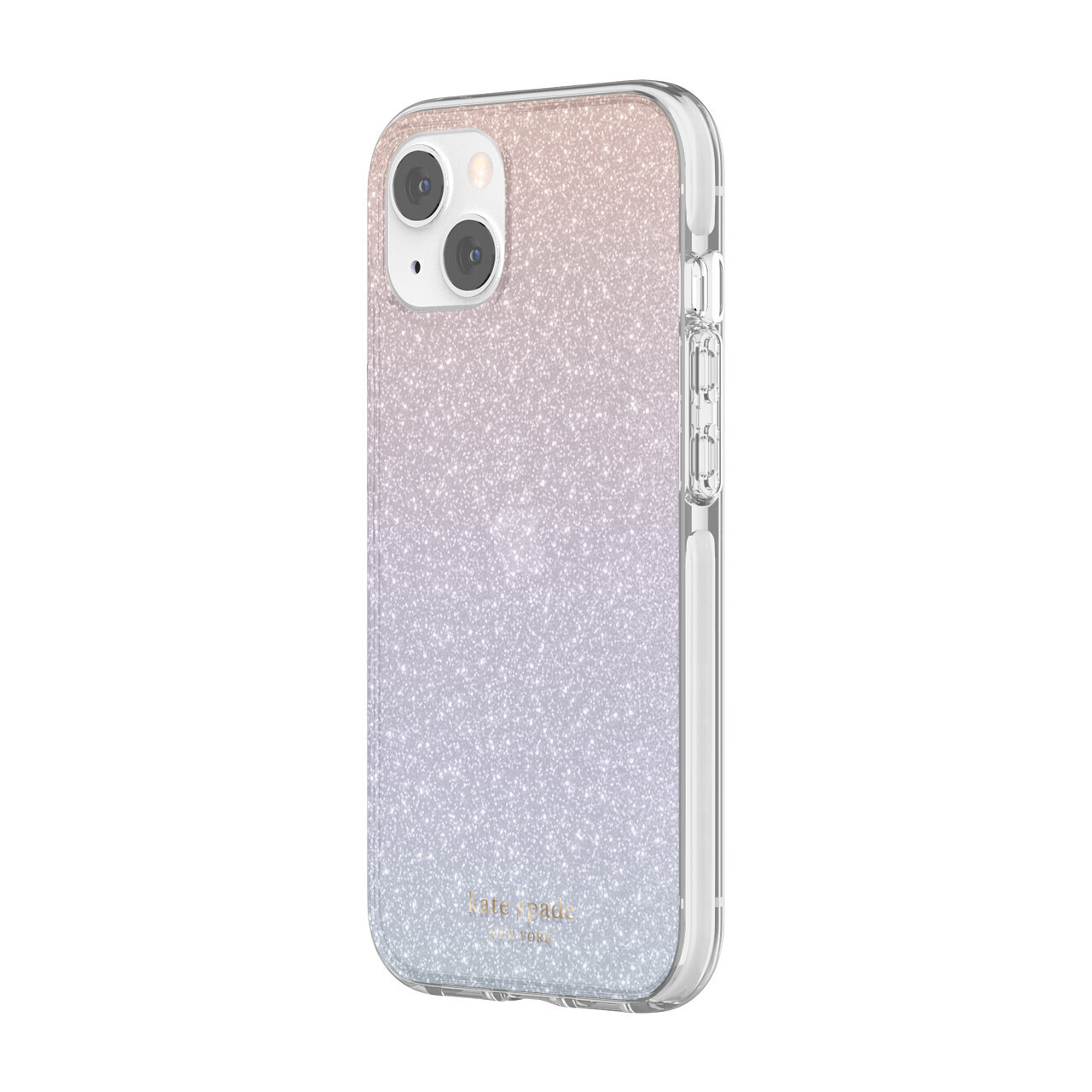 Kate Spade New York iPhone 13 Protective Hardshell, Ombre Glitter/Pink/Purple/Bl