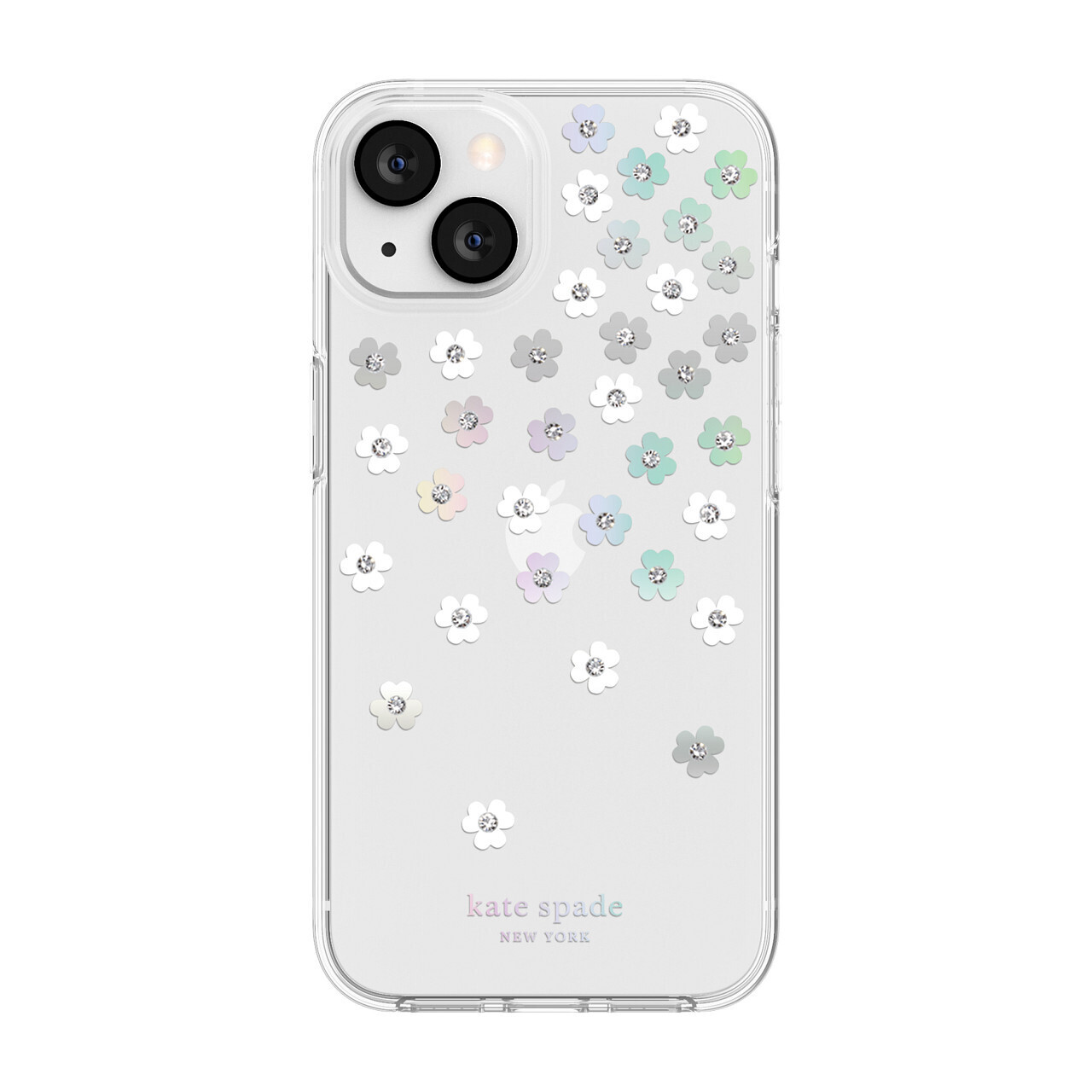 Kate Spade New York iPhone 13 Protective Hardshell, Scattered Flowers/Iridescent