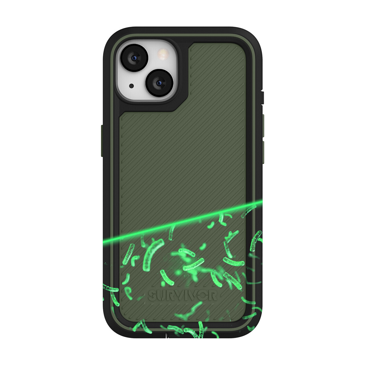 Survivor iPhone 13 Earth, Black/Wild Fern
