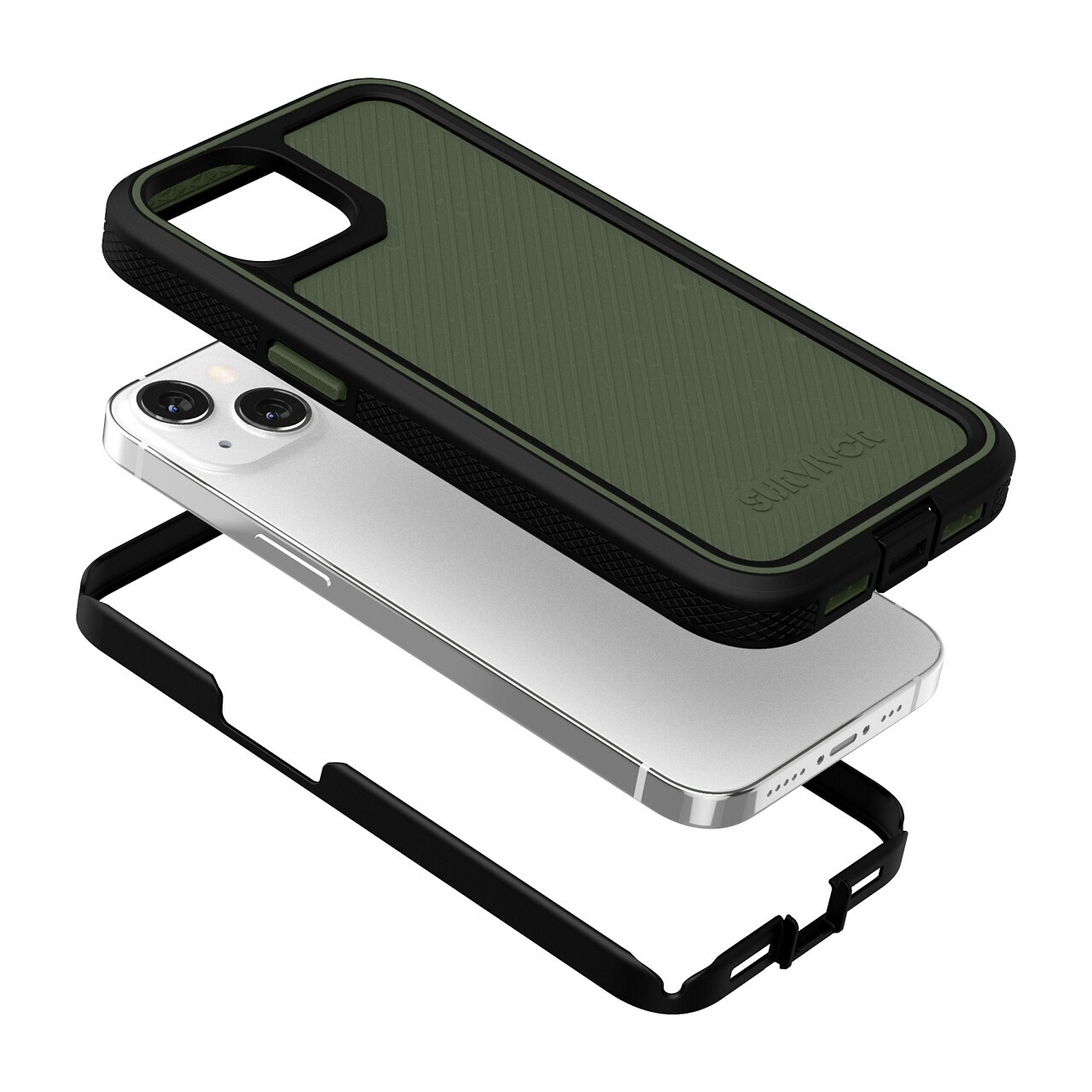Survivor iPhone 13 Earth, Black/Wild Fern