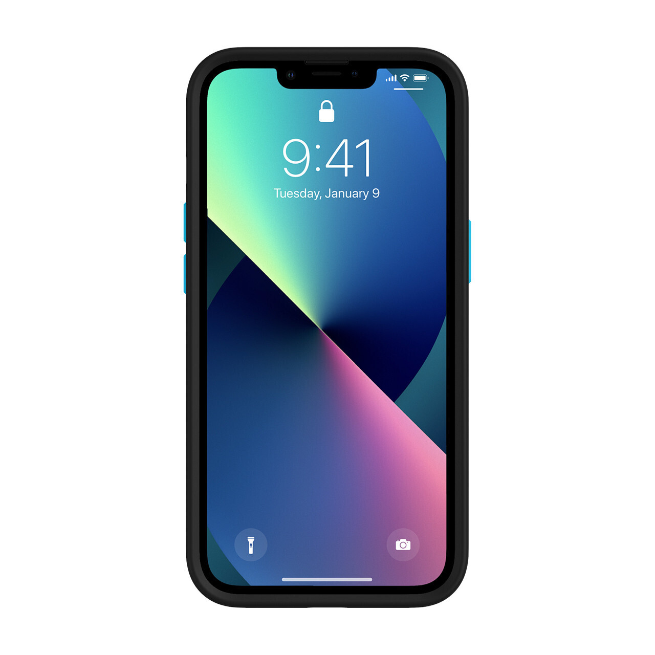 Incipio iPhone 13 Optum, Black Oyster/Black/Electric Blue