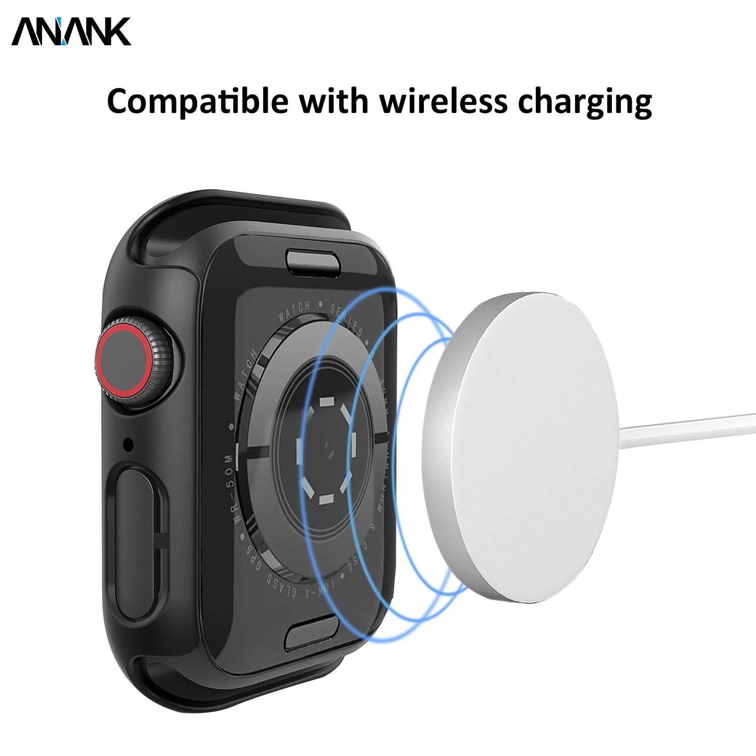 Anank Apple Watch Series (38mm) Screen Guard Case, Black