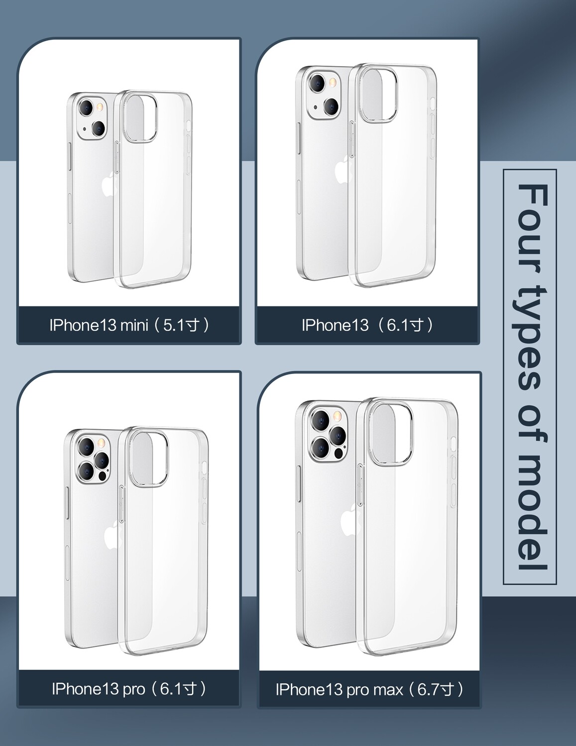 Kaku iPhone 13 Pro Case, Transparent