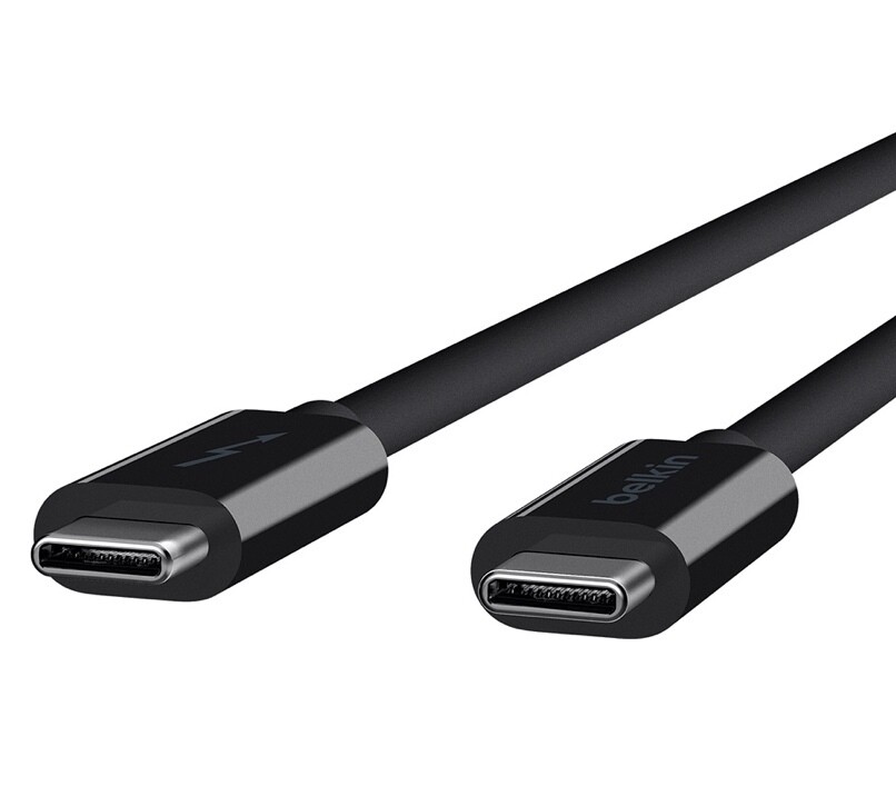 Belkin Thunderbolt 3 USB-C to USB-C Cable (2 Meter, 40 Gbps), Bl