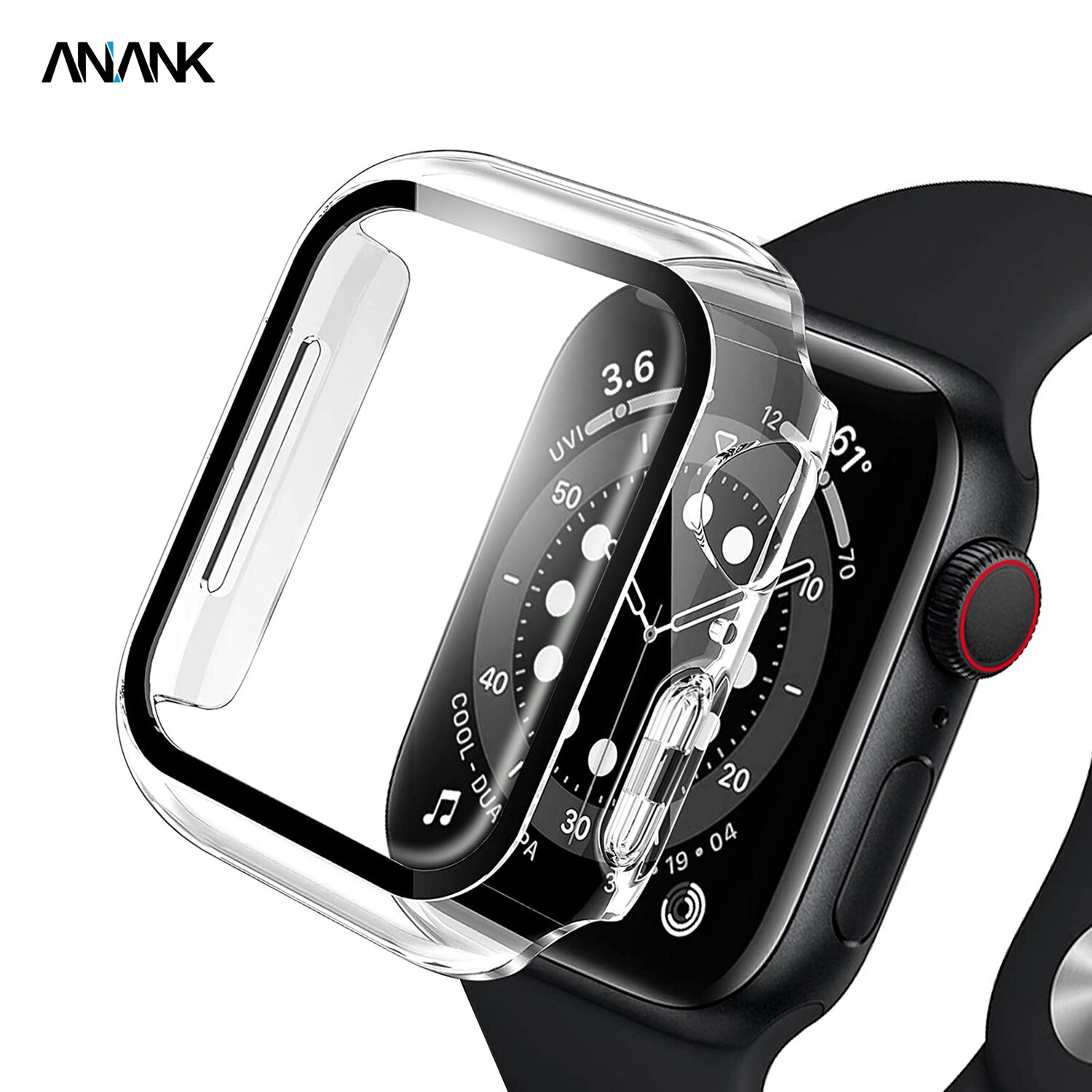 Anank Apple Watch Series 7 (41mm) Screen Guard Case, Transparent