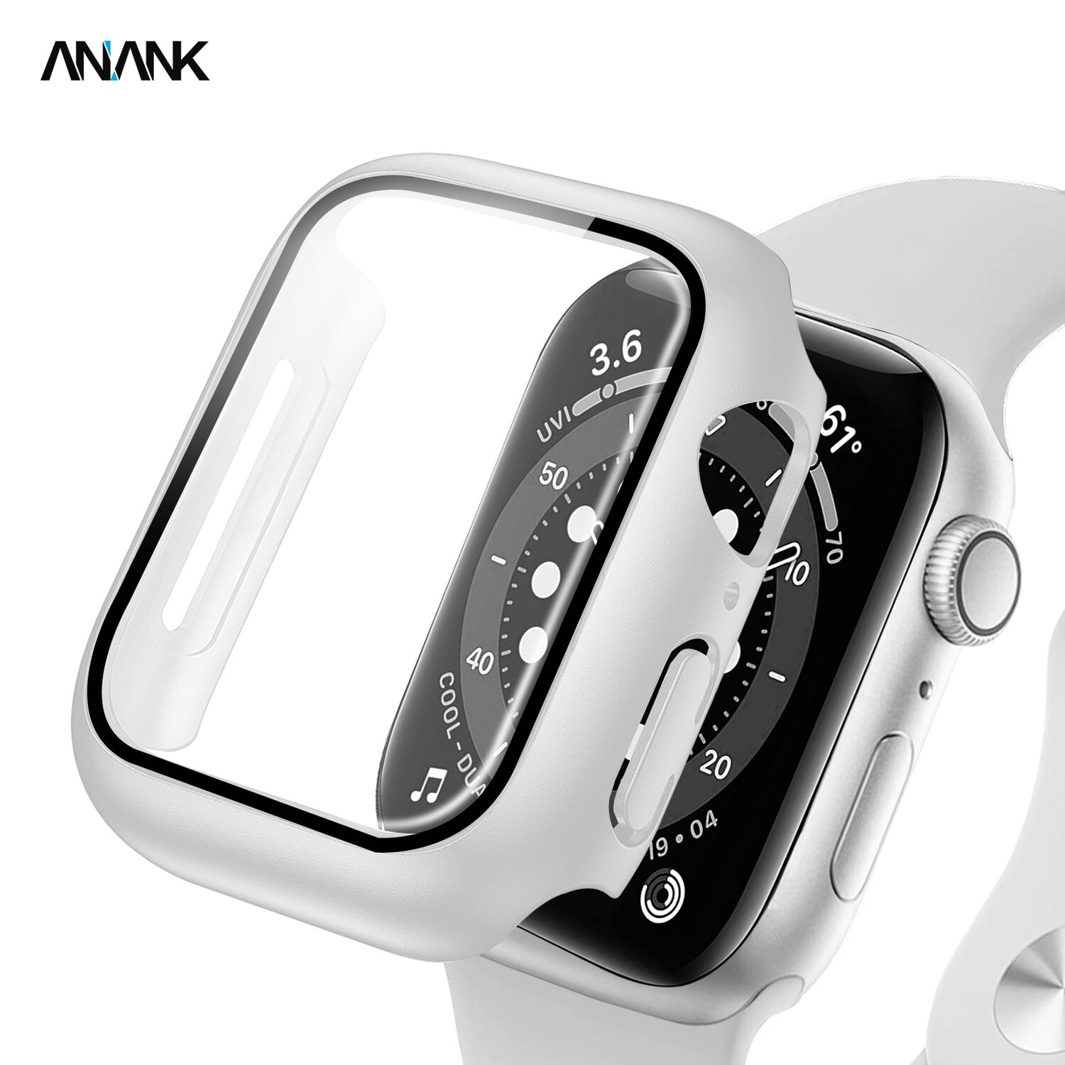 Anank Apple Watch Series 7 (45mm) Screen Guard Case, White