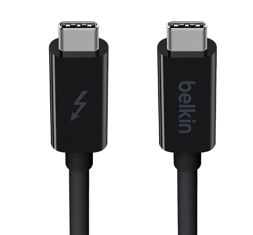 Belkin Thunderbolt 3 USB-C to USB-C Cable (2 Meter, 40 Gbps), Bl