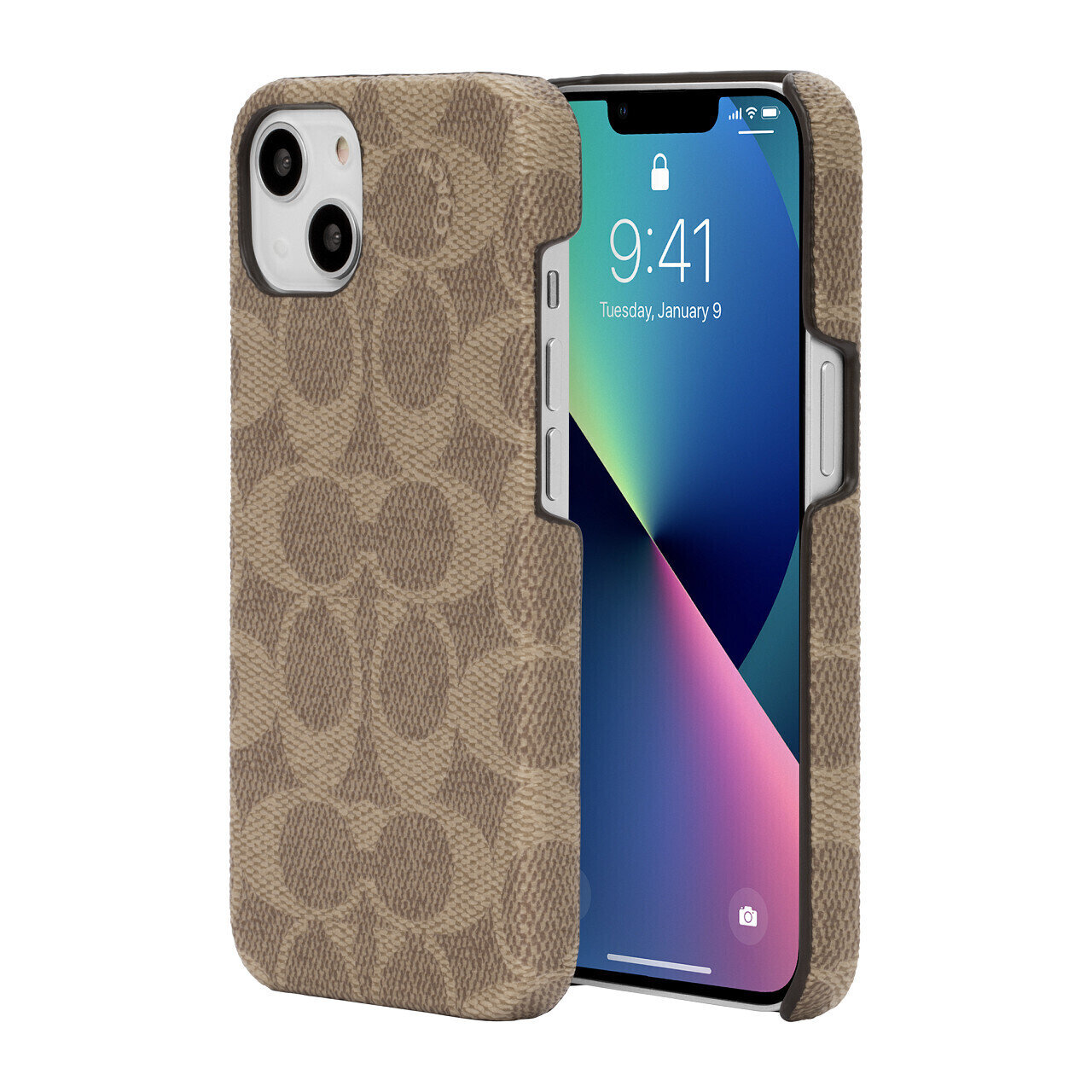 Coach iPhone 13 Slim Wrap, Signature C Khaki