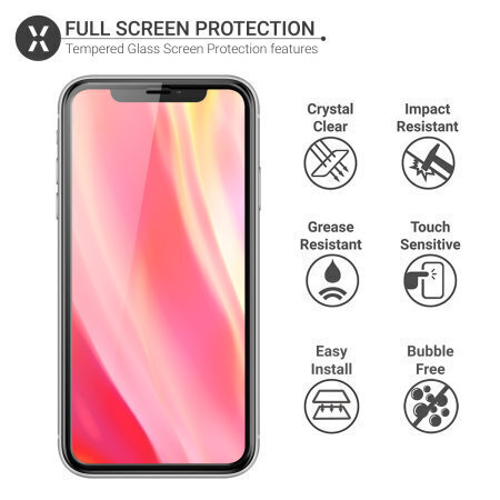 302091-Comma iPhone X Tempered Glass, 3D Curved Full Scre