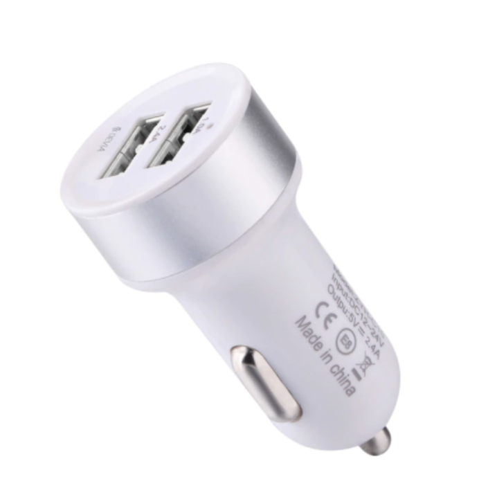 Devia Car Charger Smart Dual USB, White (2.4A)
