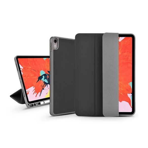 Devia iPad 9.7&quot; (2018) Leather Case with Apple Pencil Slot, Formal Black