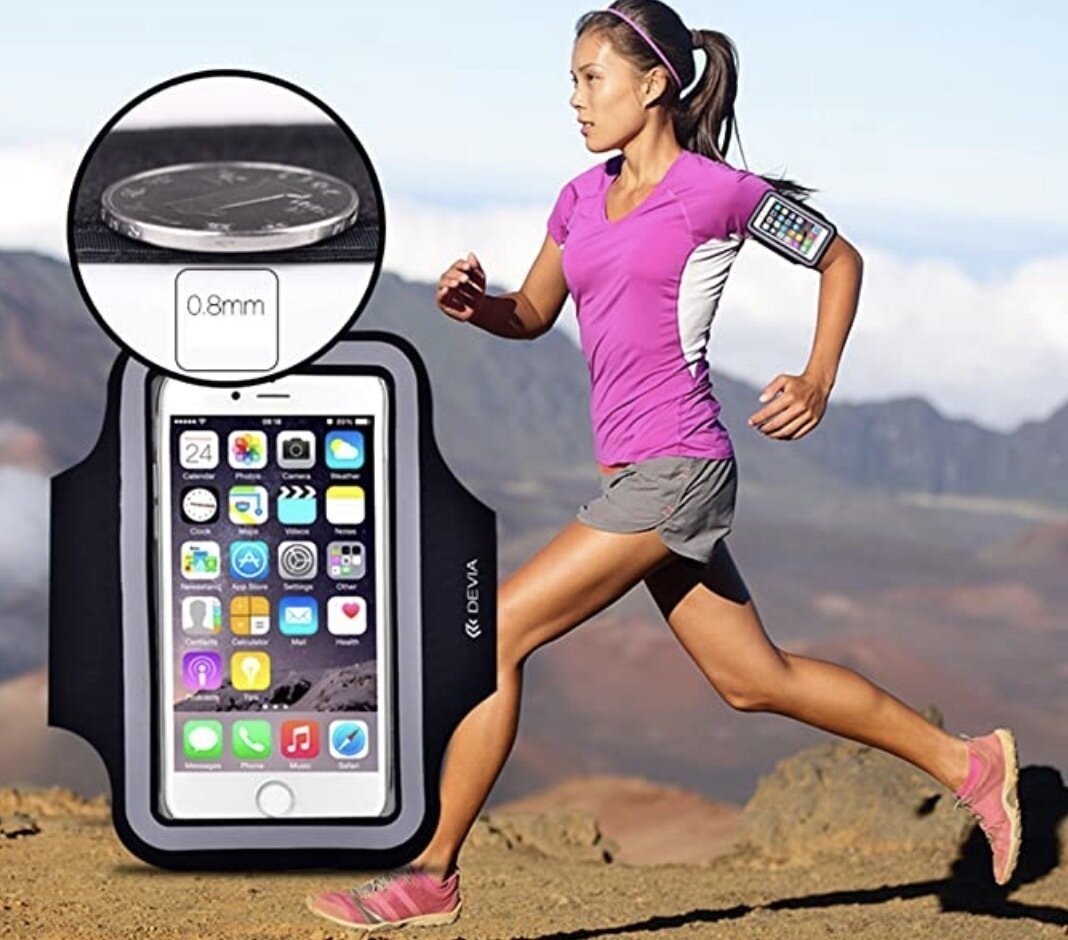 Devia iPhone Universal Slim-fit Lycra Armband, Pink