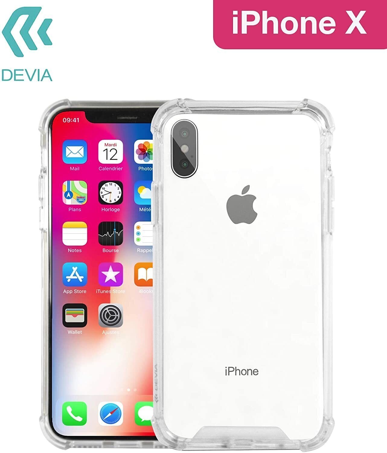 Devia iPhone X Shockproof TPU Case, Clear