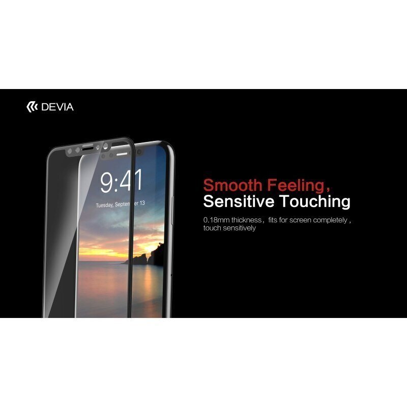300752-Devia iPhone X Tempered Glass (Asahi), 3D Soft Edg