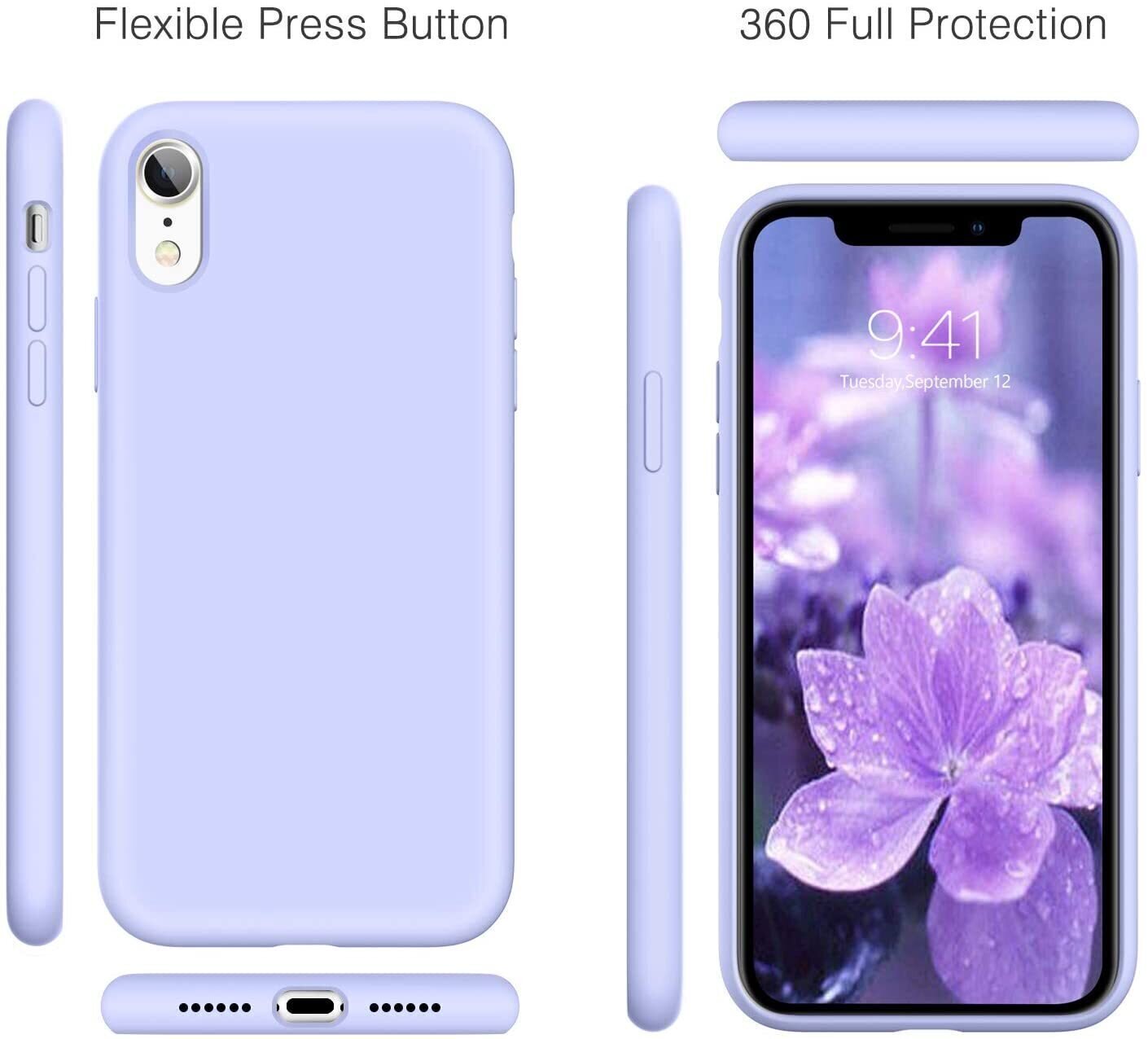 Devia iPhone XR Ultra-Thin Silicone Case, Purple
