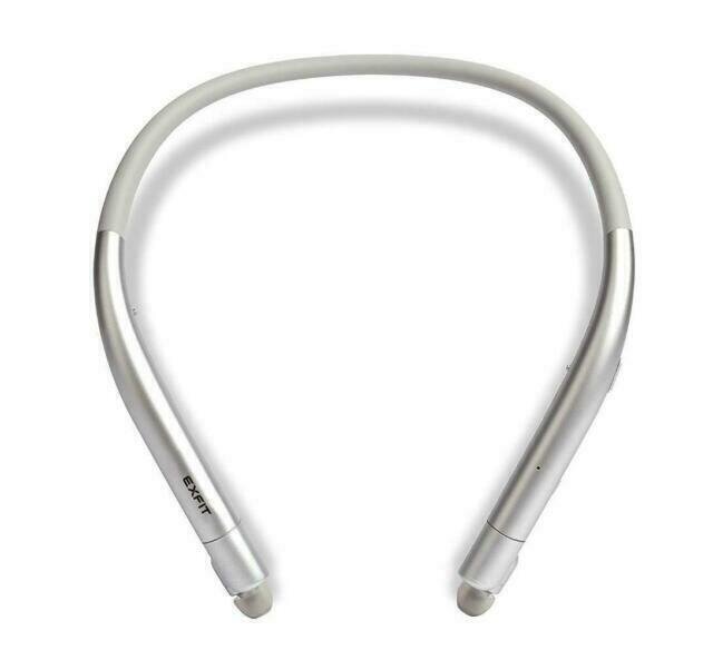 EXFIT BCS-700 Bluetooth Stereo Headset, Bright Silver