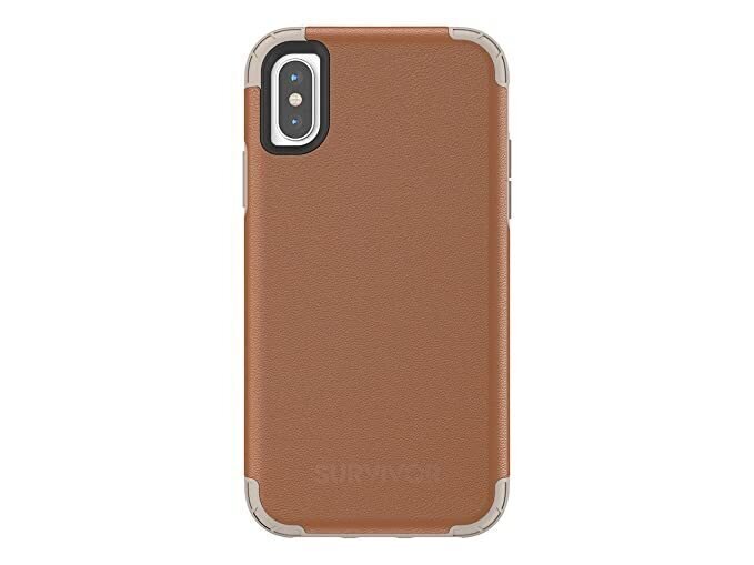 Griffin iPhone X Survivor Prime, Brown Leather (GB43800)