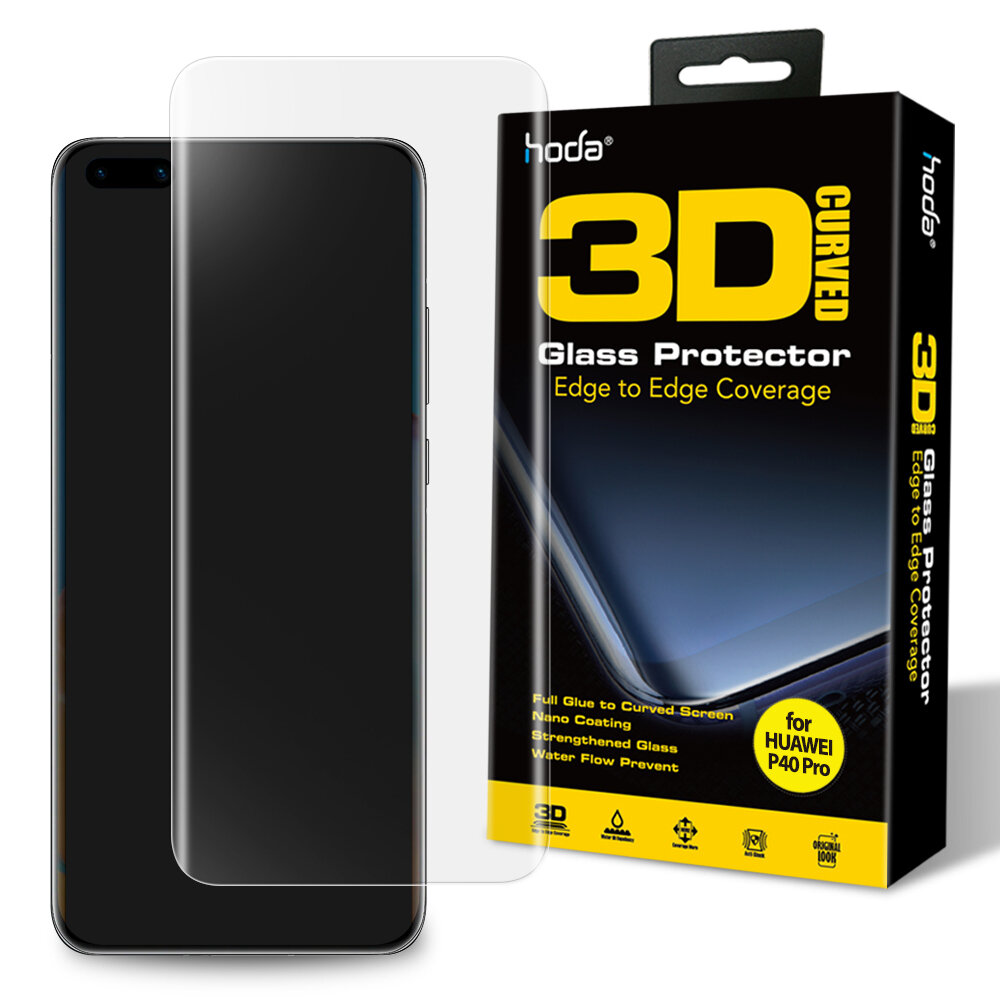 516355-Hoda Huawei P40 Pro 6.6&quot; Tempered Glass, 3D UV Ful