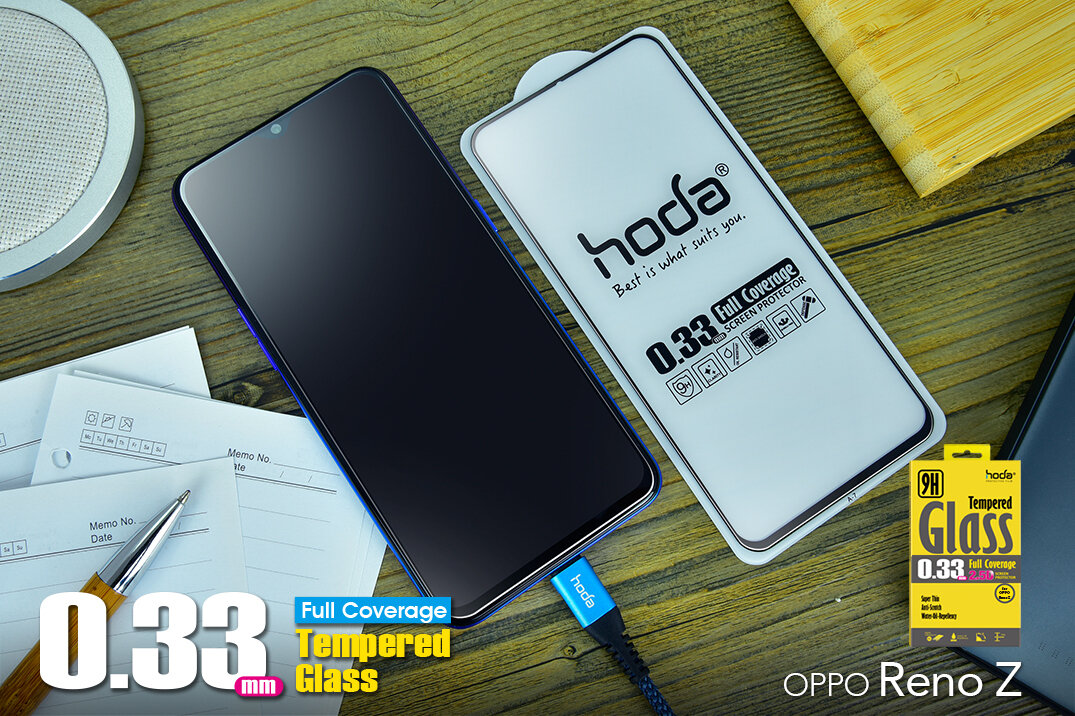 514115-Hoda Oppo Reno Z 6.4&quot; Tempered Glass, 2.5D Full Co