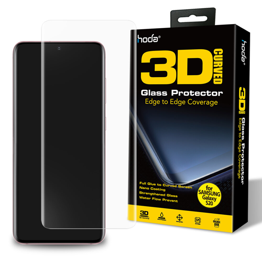 516218-Hoda Samsung S20 6.2&quot; Tempered Glass, 3D UV