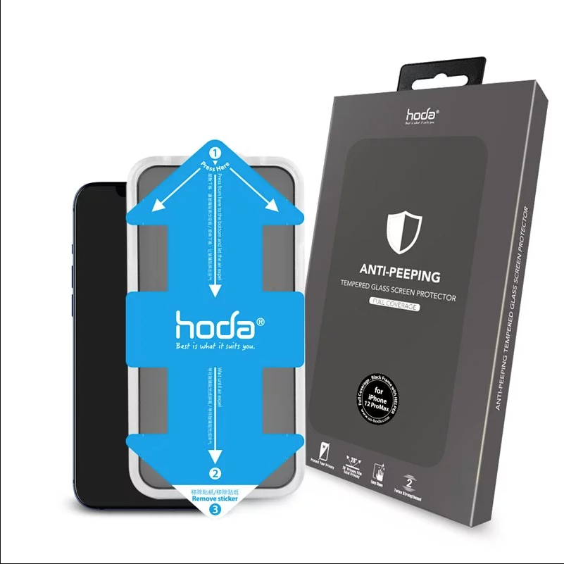 519233-Hoda iPhone 12 Pro Max  Tempered Glass with He