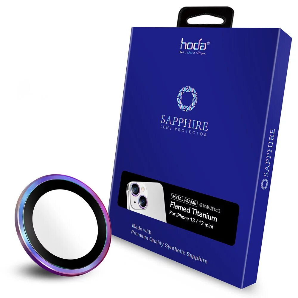 Hoda iPhone 13/13 mini Sapphire Lens Protector, Flamed Titanium (2PCS)