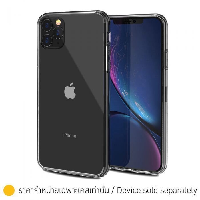 JTLegend iPhone 11 Pro Max Hybrid Cushion PC+TPU Case, Crystal Black