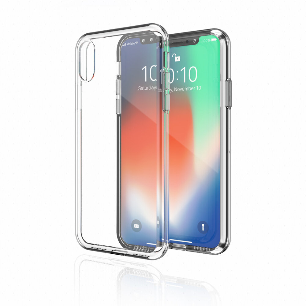 JTLegend iPhone Xs Max Crystal Feather TPU Case, Crystal