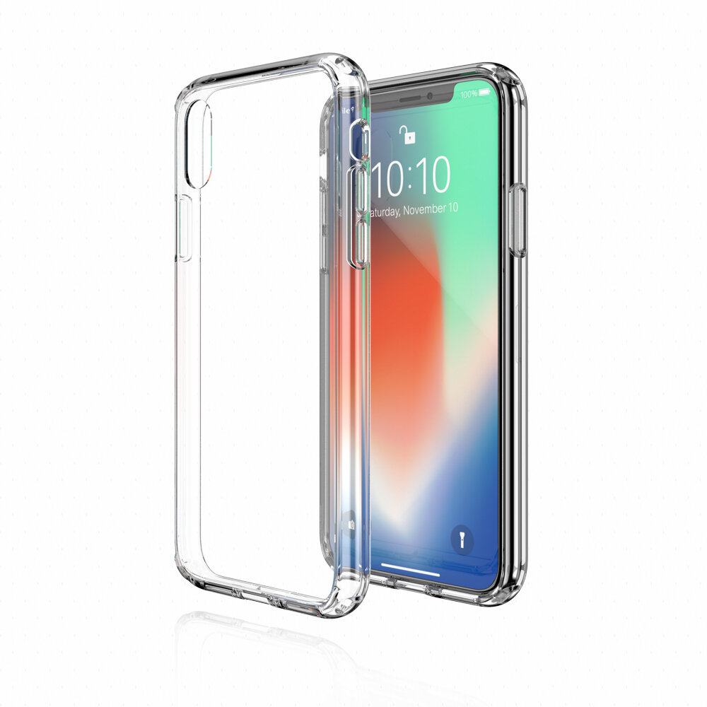 JTLegend iPhone Xs Max Hybrid Cushion Basic Case, Crystal