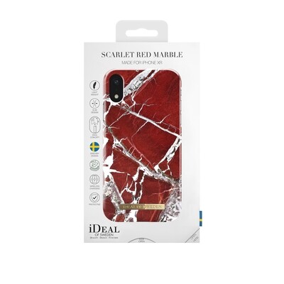 iDeal Of Sweden iPhone XR Fashion Case S/S 2018, Scarlet Red Marble
