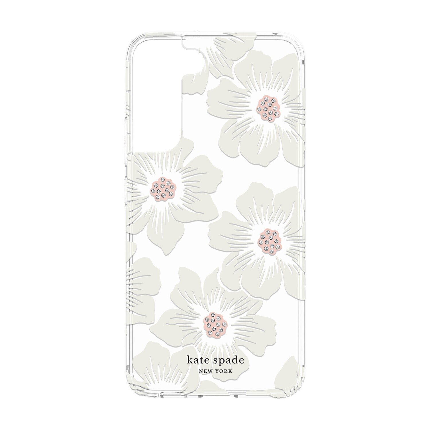 KSNY Samsung Galaxy S22 Ultra 5G Defensive Hardshell, Hollyhock Floral Clear/Cre