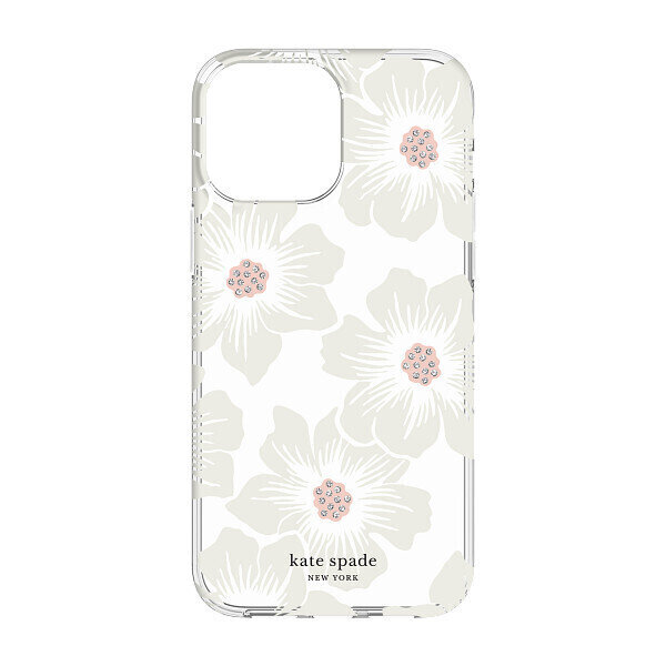 Kate Spade New York iPhone 13 mini Protective Hardshell, Hollyhock Floral Clear/