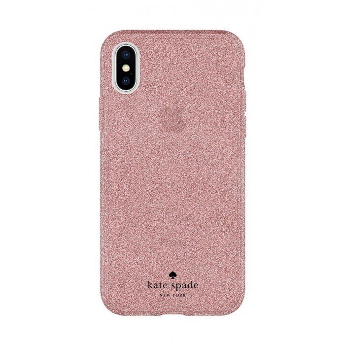 Kate Spade New York iPhone X New York Flexible Glitter Case, Rose Gold Glitter