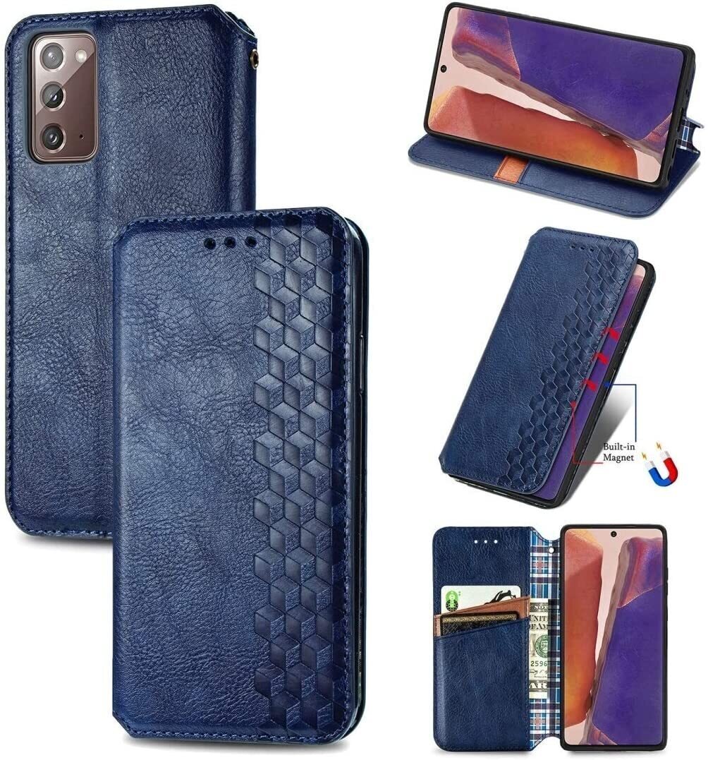 Komass Samsung Galaxy Note 20 5G Flip Case, Blue