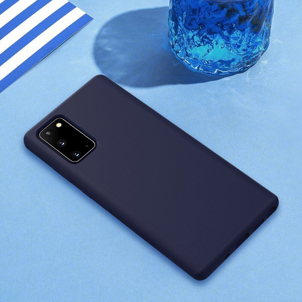 Komass Samsung Galaxy Note 20 5G Liquid Silicone Back Cover, Blue