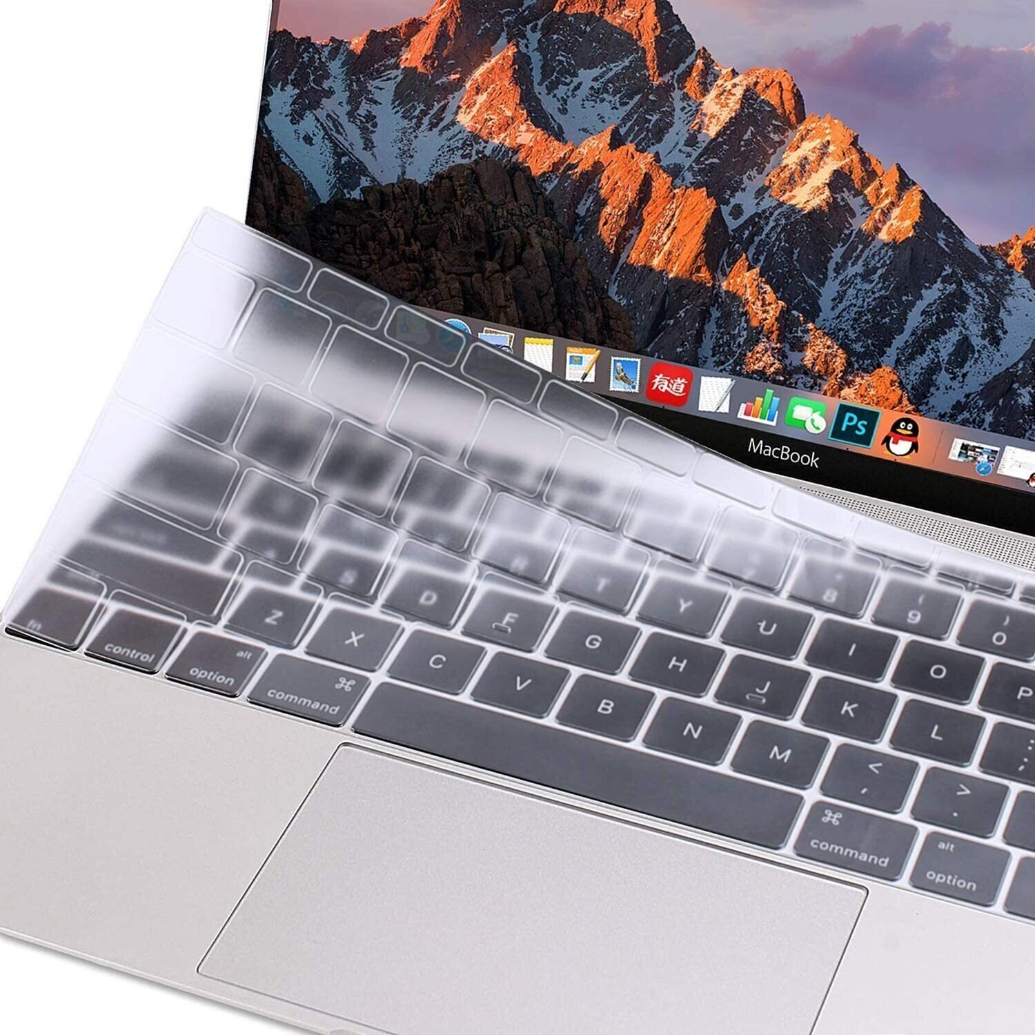 Macally MacBook 12&quot; / Pro 13&quot; 2016 without Touch Bar Keyboard Cover, Clear