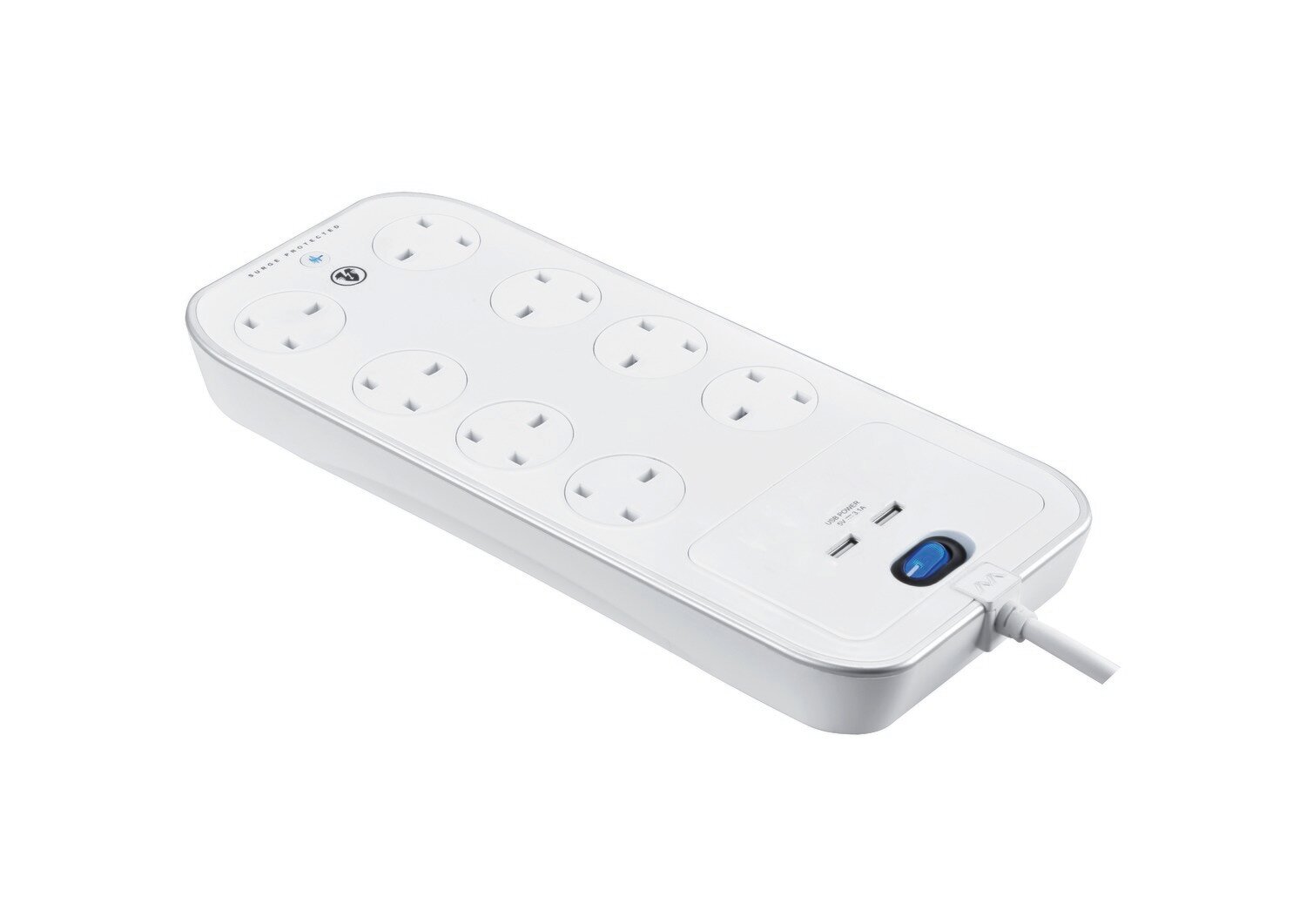 Masterplug 8 Socket In-Line Surge Extension Lead+ UP: S$162