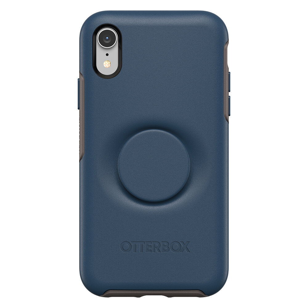 OtterBox Otter + Pop iPhone XR Symmetry, Go To Blue (Blue/Iron)
