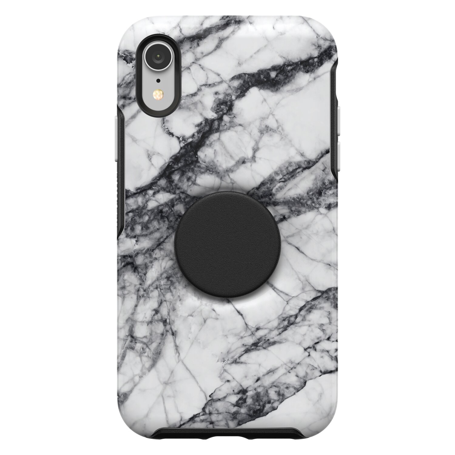 OtterBox Otter + Pop iPhone XR Symmetry, White Marble (Black/White Marble Graphi