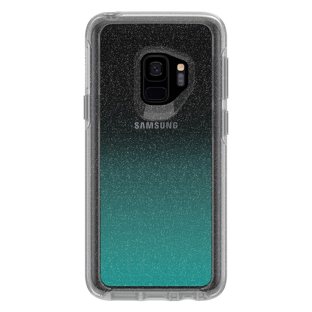 OtterBox Samsung Galaxy S9 Symmetry Clear, Graphic Aloha Ombre (Flake/Clear)