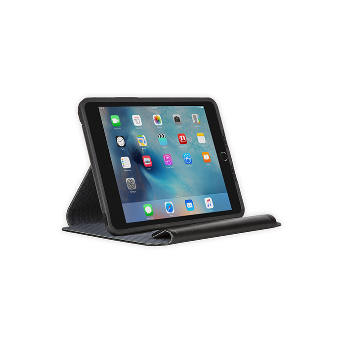 OtterBox iPad Mini 4 Symmetry Folio, Black Night (Black/Black/Black PU Leather F
