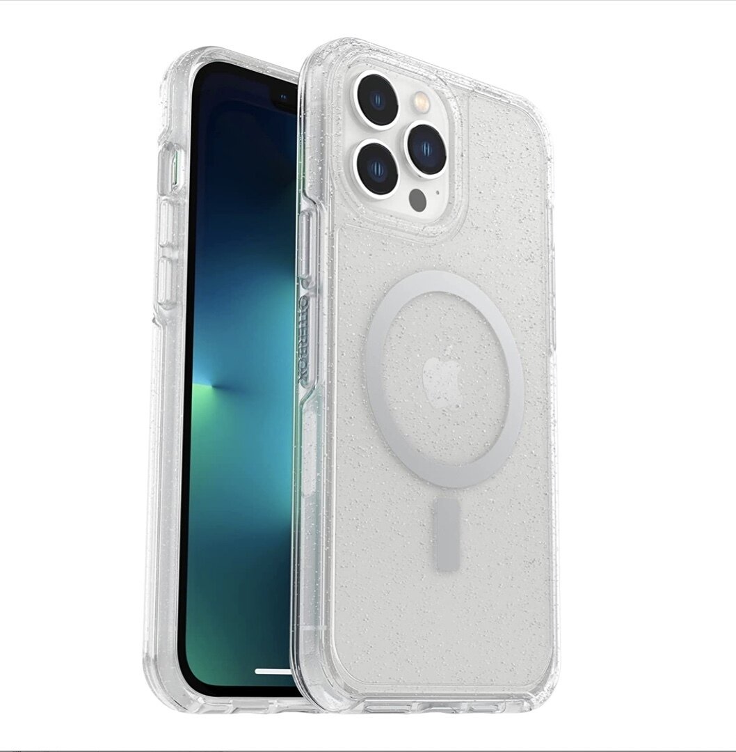 OtterBox iPhone 13 Symmetry+ Clear with MagSafe, Stardust 2.0