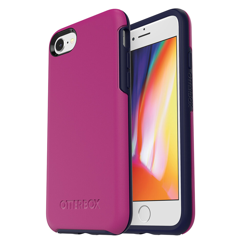 OtterBox iPhone 8 Symmetry Series, Mix Berry Jam (Rouge/Blue)