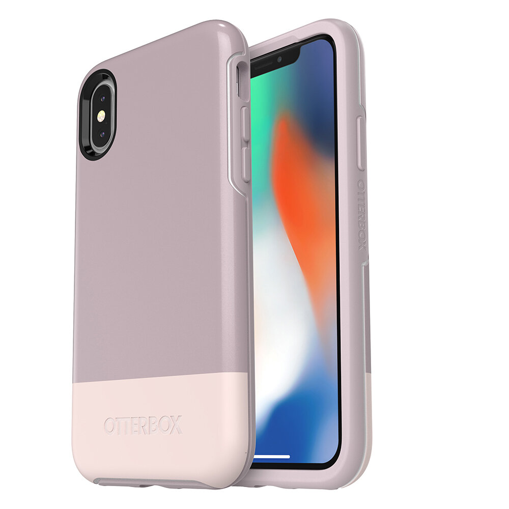 OtterBox iPhone X Symmetry IML Series, Skinny Dip (Whte/Pale/Dip)